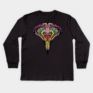 Mosaic Cobra: Harlequin King Kids Long Sleeve T-Shirt